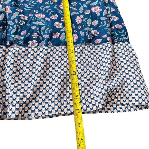 Matilda Jane Size M Blue Floral A Day Off Wide Leg Pants FLAWED - Picture 7 of 13